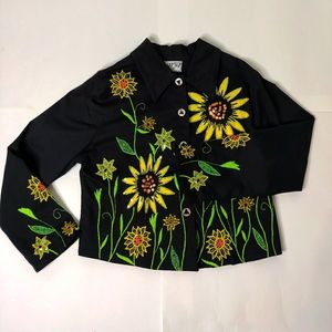 Vintage Surya Black Lined Blazer Jacket